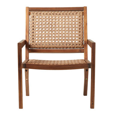 Joss Main Barrie Coastal Solid Wood And Rattan Outdoor Accent